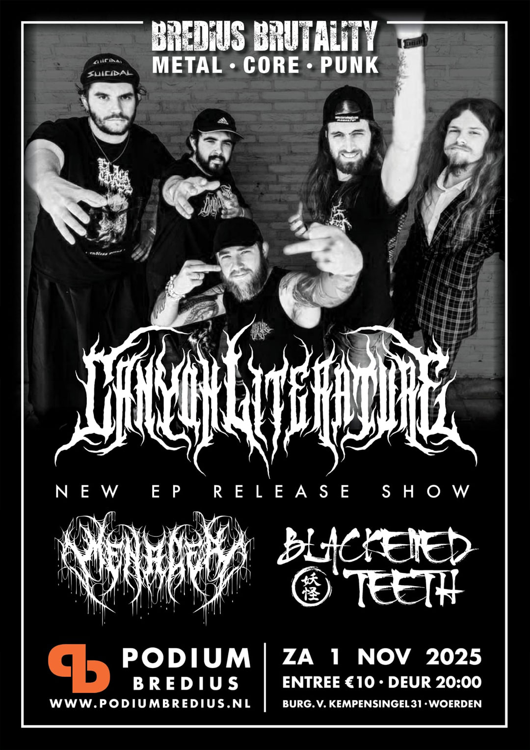 poster Bredius Brutality - Podium Bredius Woerden - zaterdag 1 november