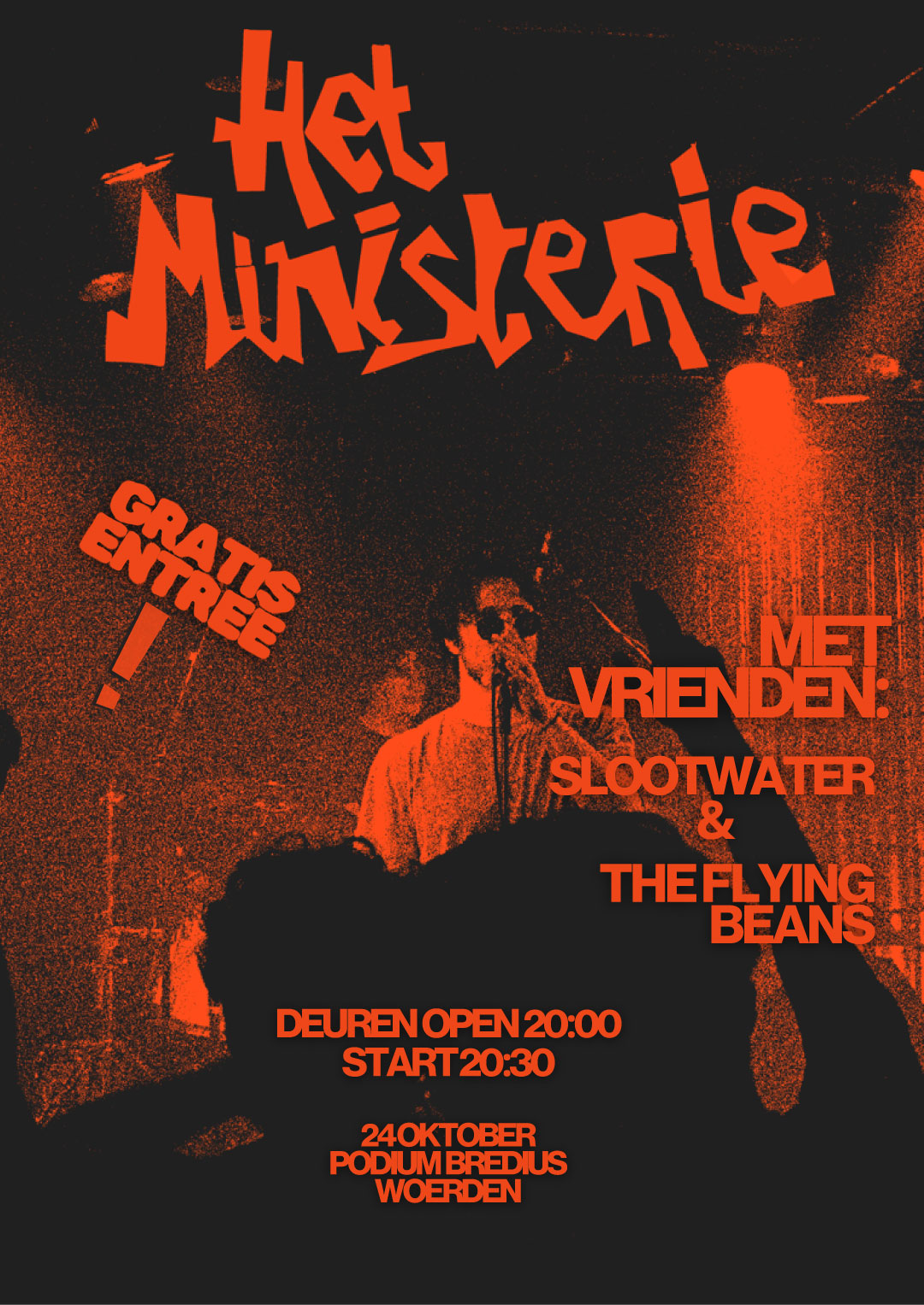 Het Ministerie + Slootwater + The Flying Beans @ Podium Bredius 24 okt 2026